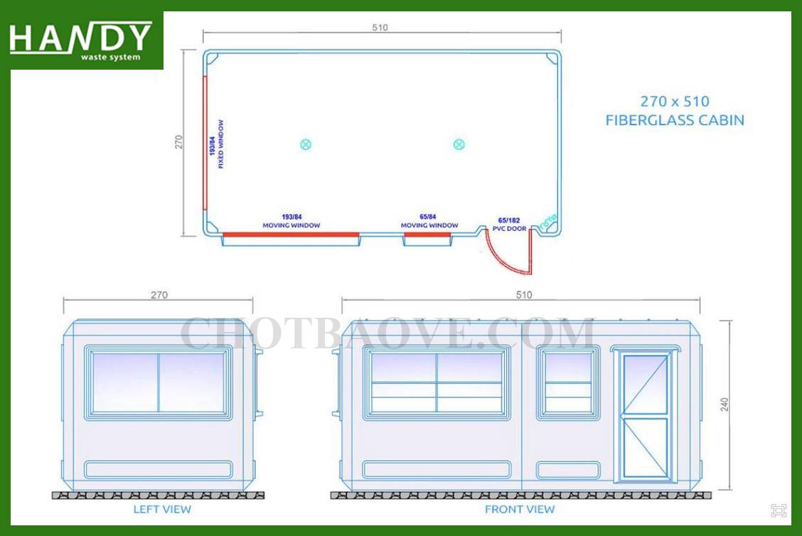 Bản vẽ nhà di động Handy 2.7 x 5.1